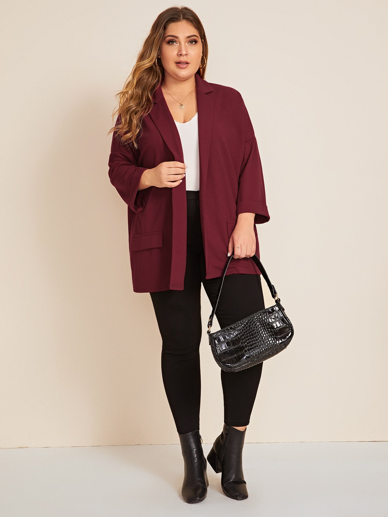 Blazer Rouge foncé référence 380 – vue 3