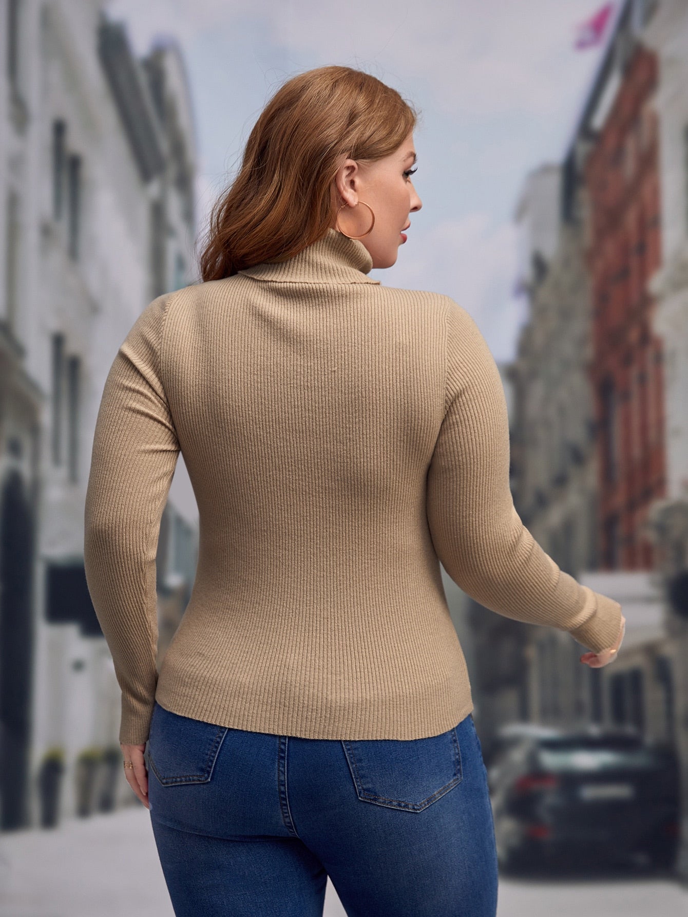 Col Roulé Beige référence 367 – vue 2