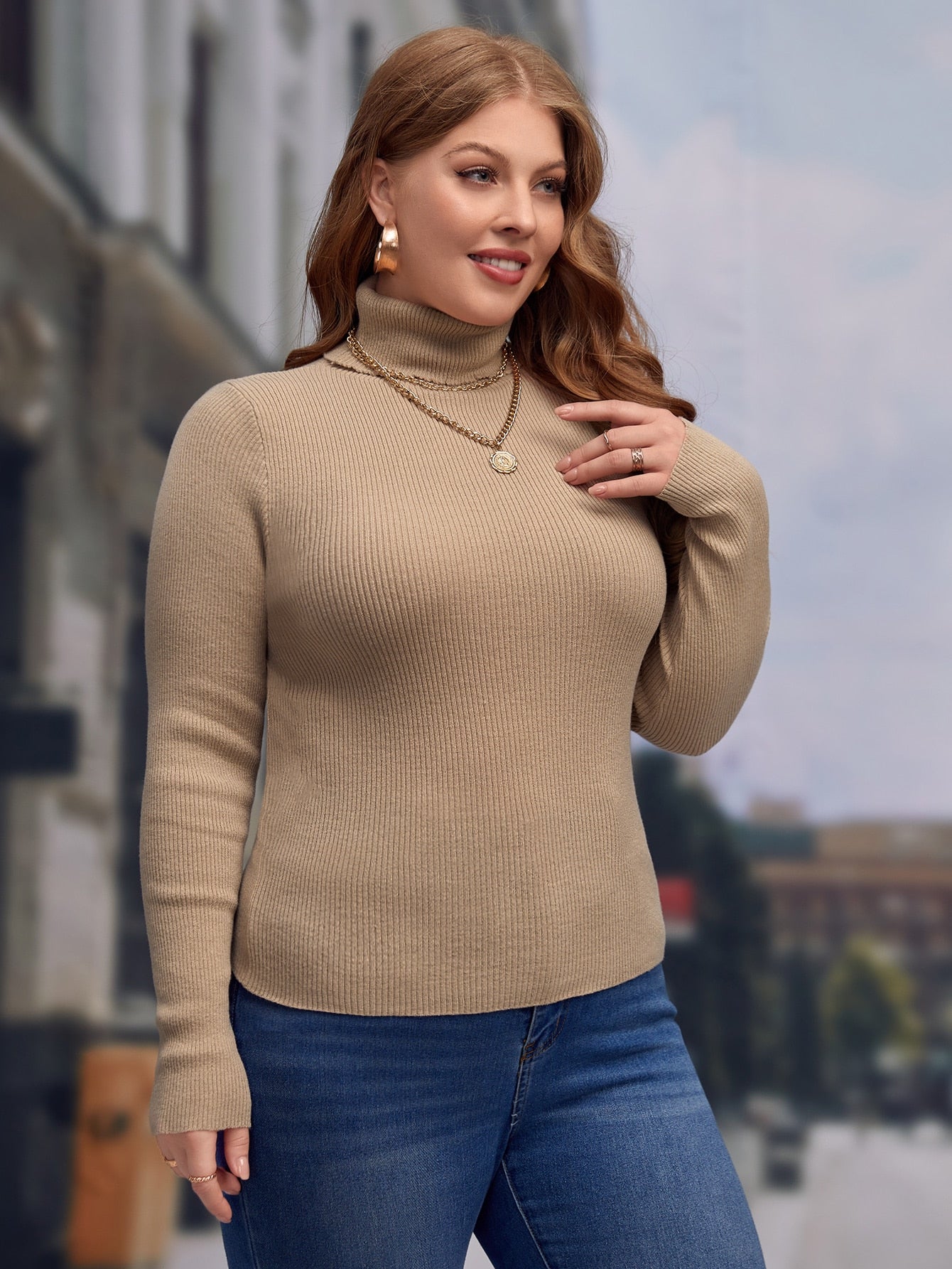 Col Roulé Beige référence 367 – vue 4