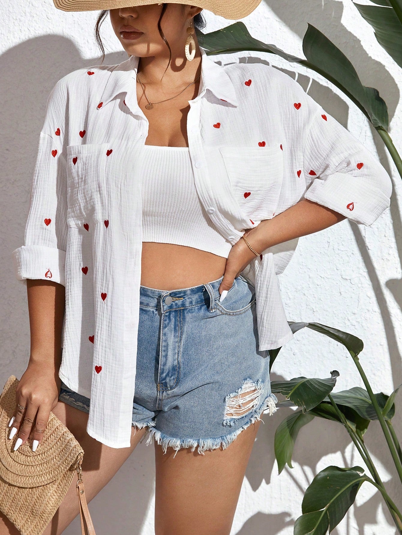 Chemise blanc coeur référence 325 – vue principale