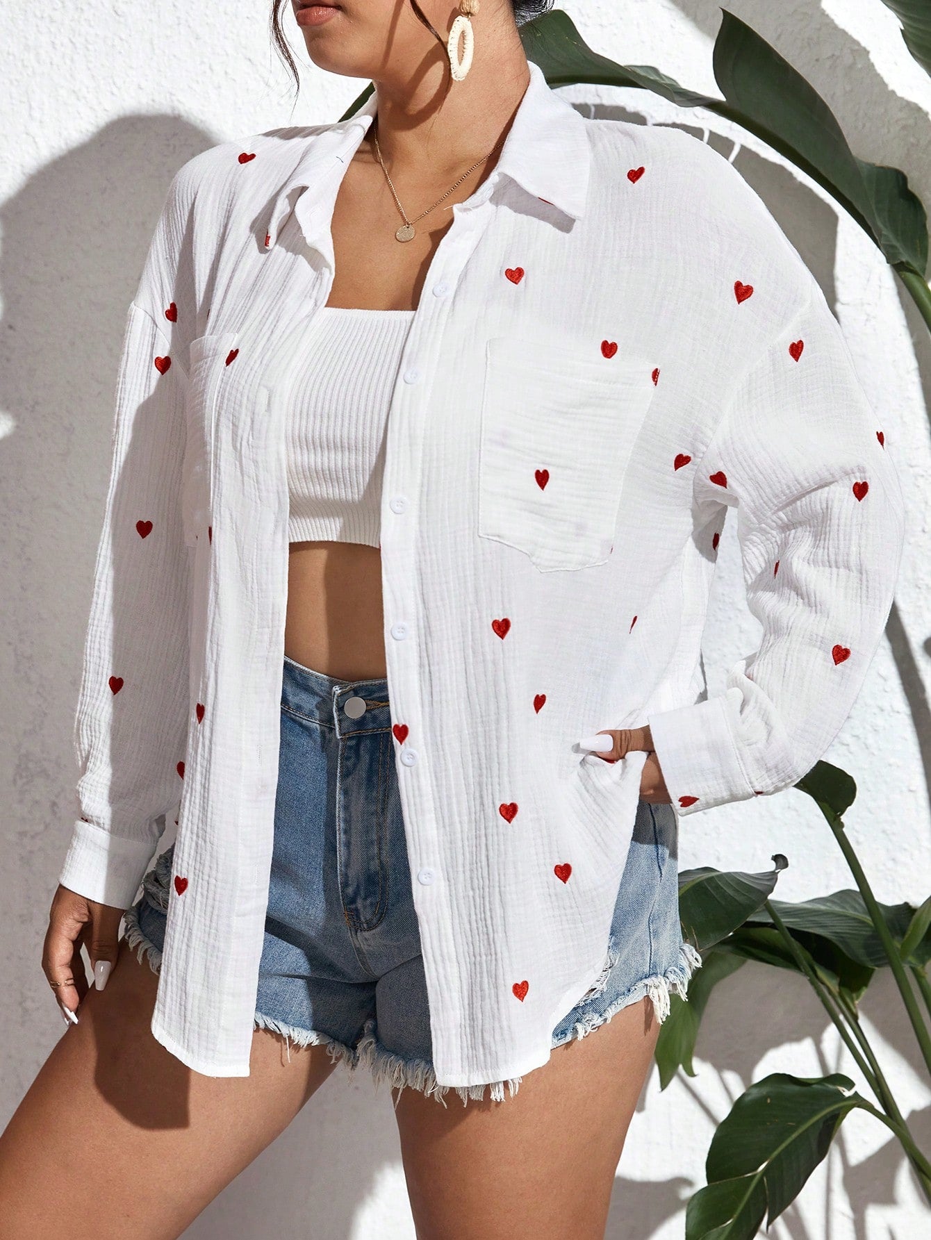 Chemise blanc coeur référence 325 – vue 3