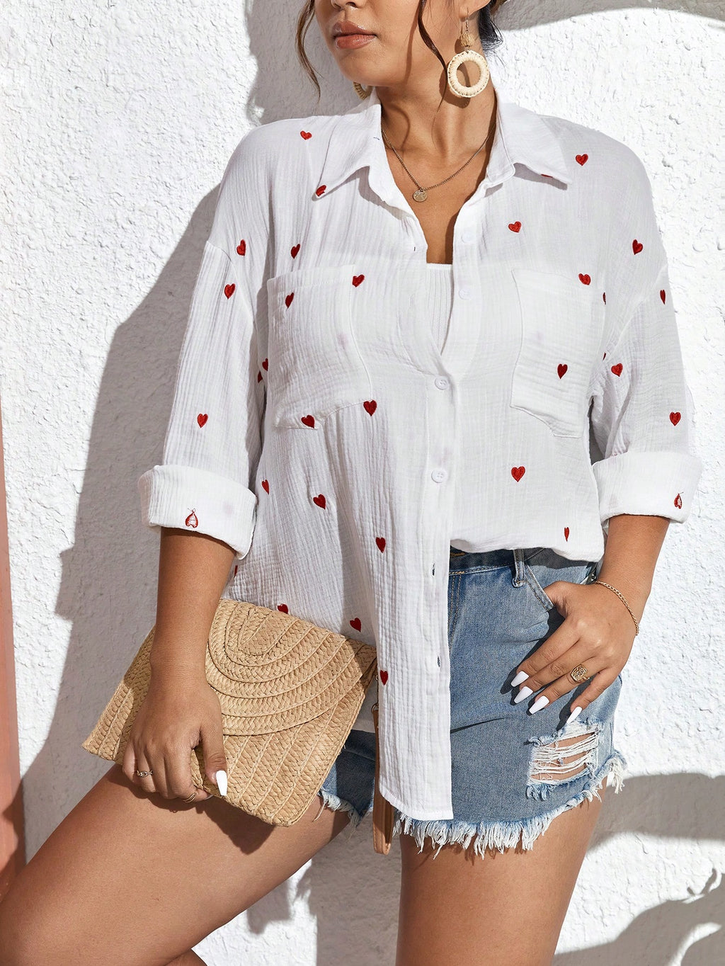 Chemise blanc coeur référence 325 – vue 4
