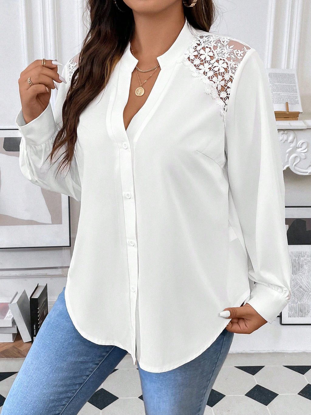 Pull Blanc référence 265 – vue 4