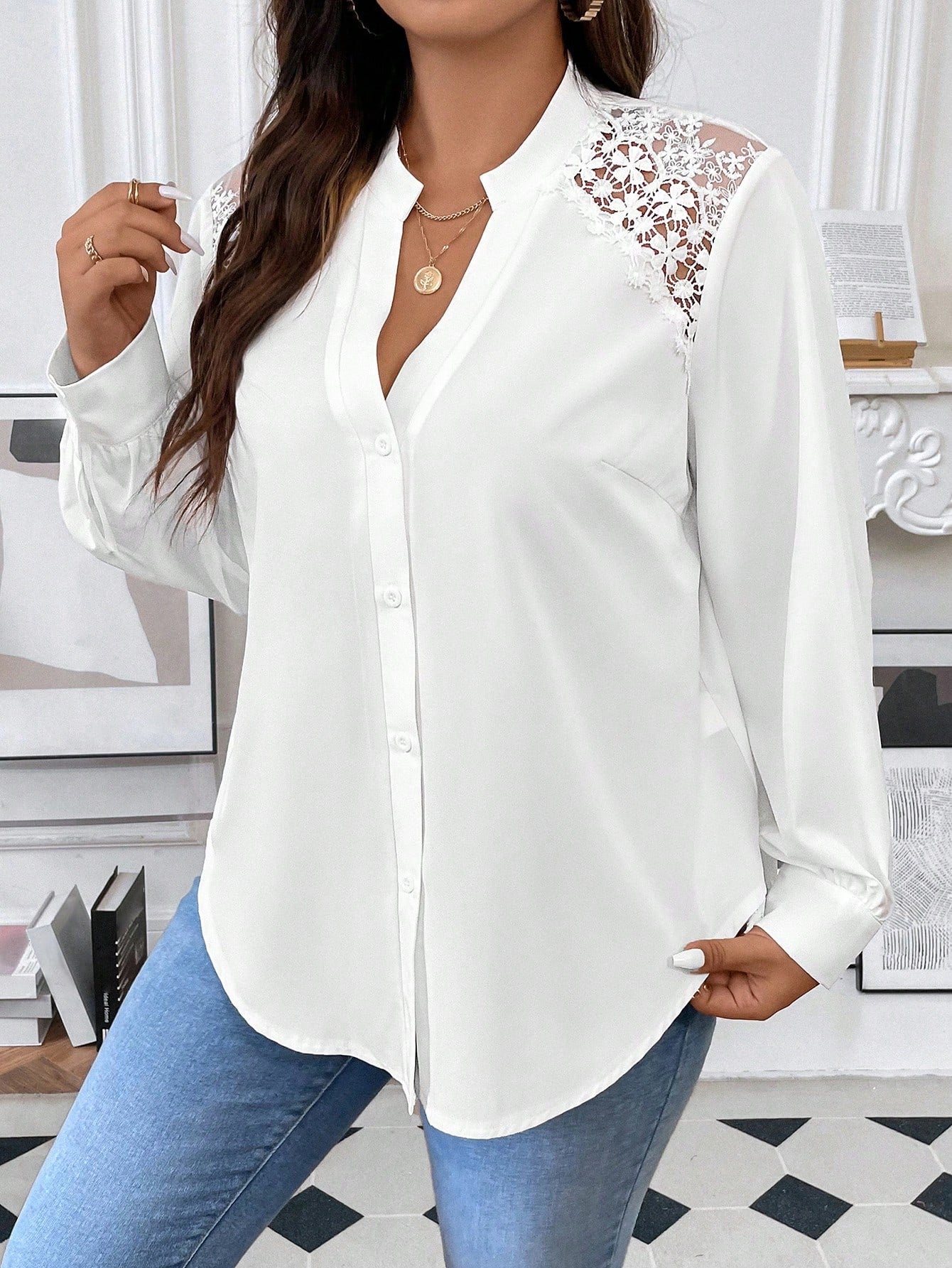 Pull Blanc référence 265 – vue 4