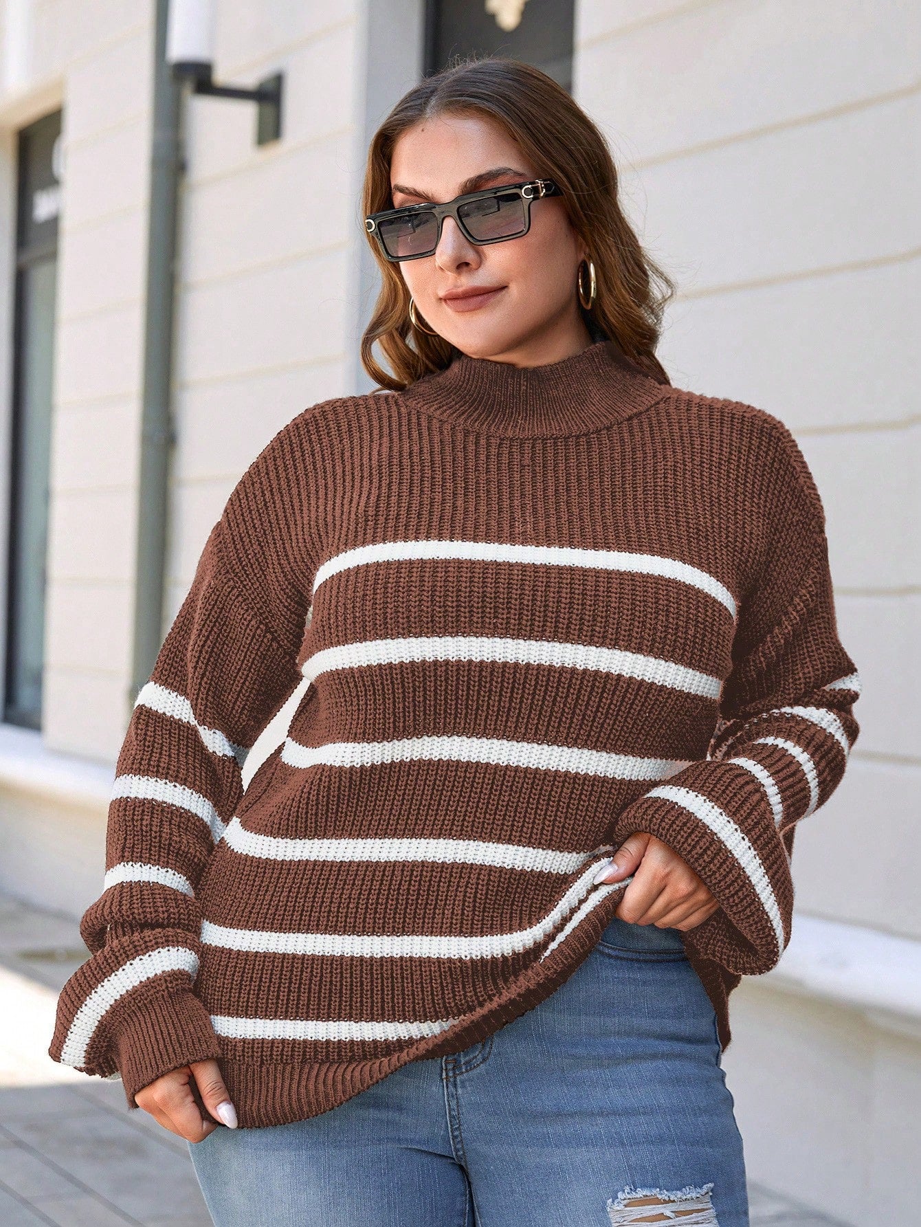 Pull vieux rose référence 278 – vue 4