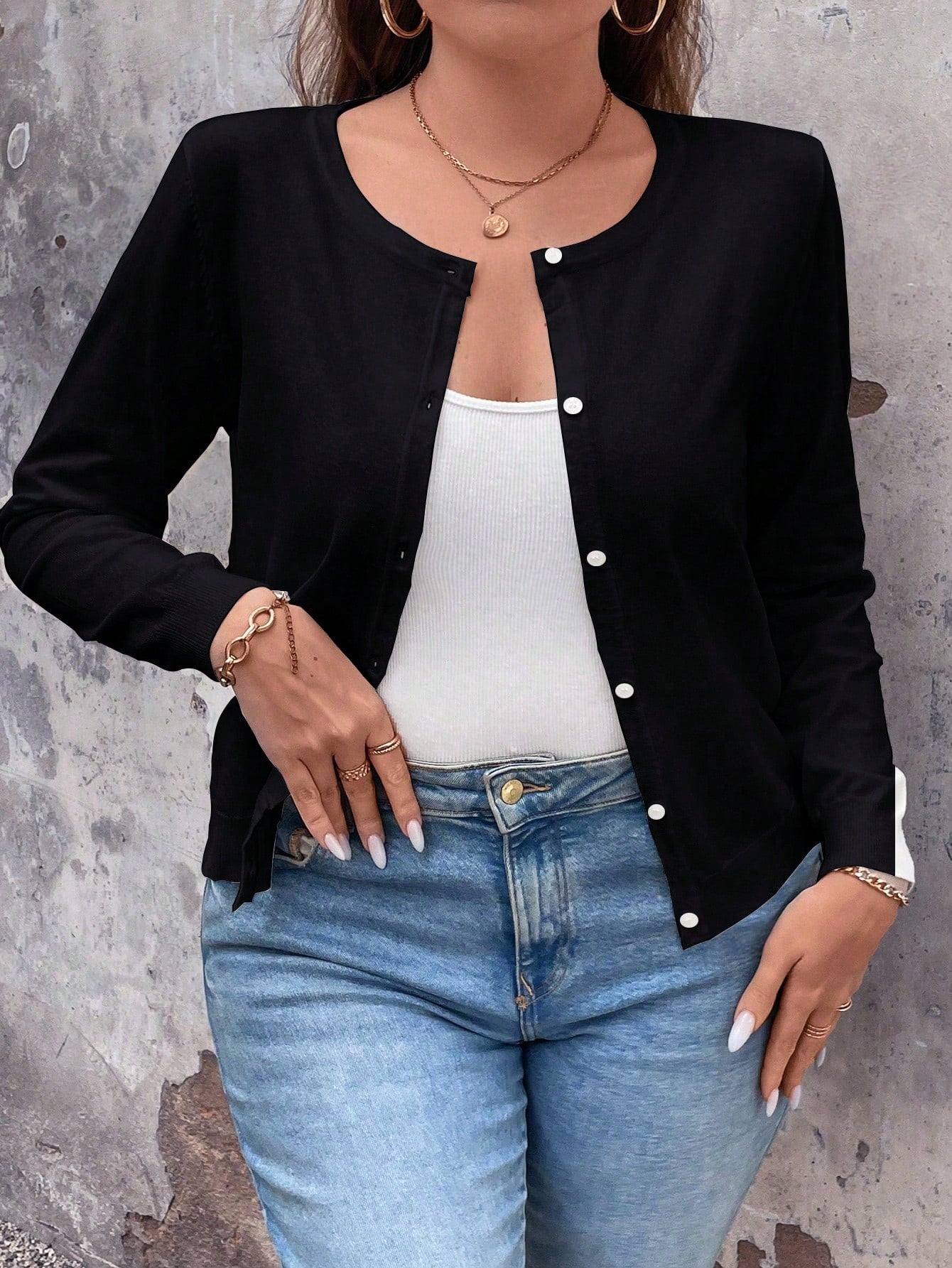 Cardigan Noir référence 652 – vue principale