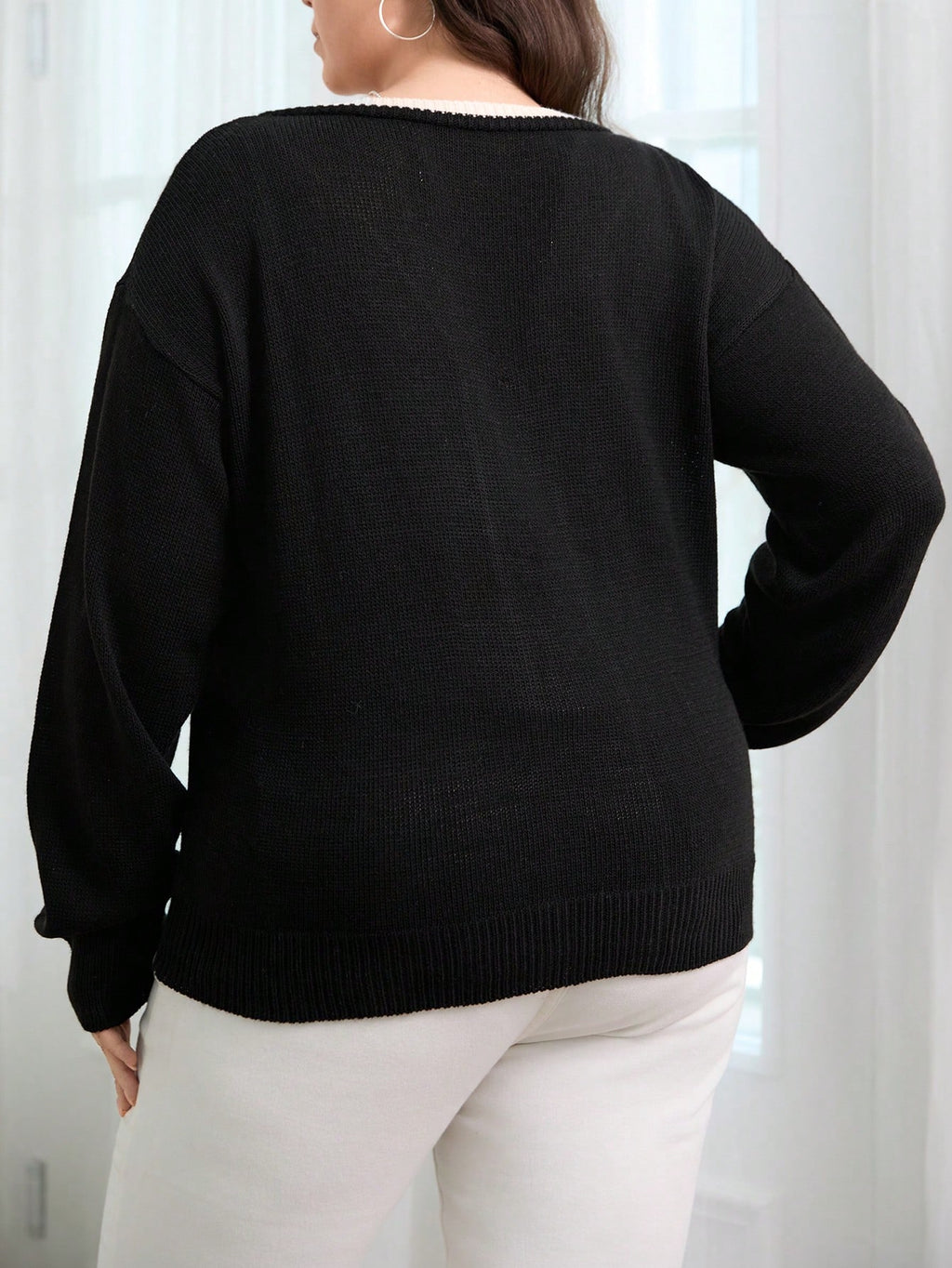 Cardigan noir et blanc référence 289 – vue 2