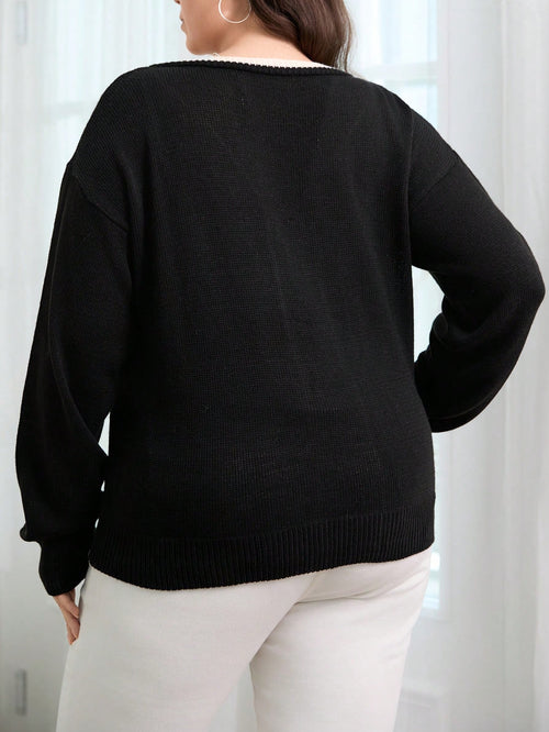 Cardigan noir et blanc référence 289 – vue 2