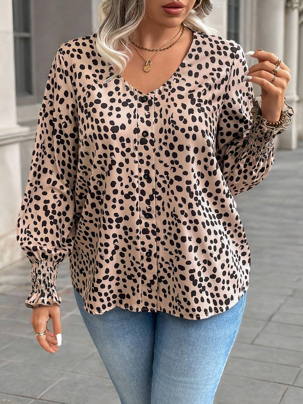 Haut multicouleur beige – Réf. 530 – vue produit 4