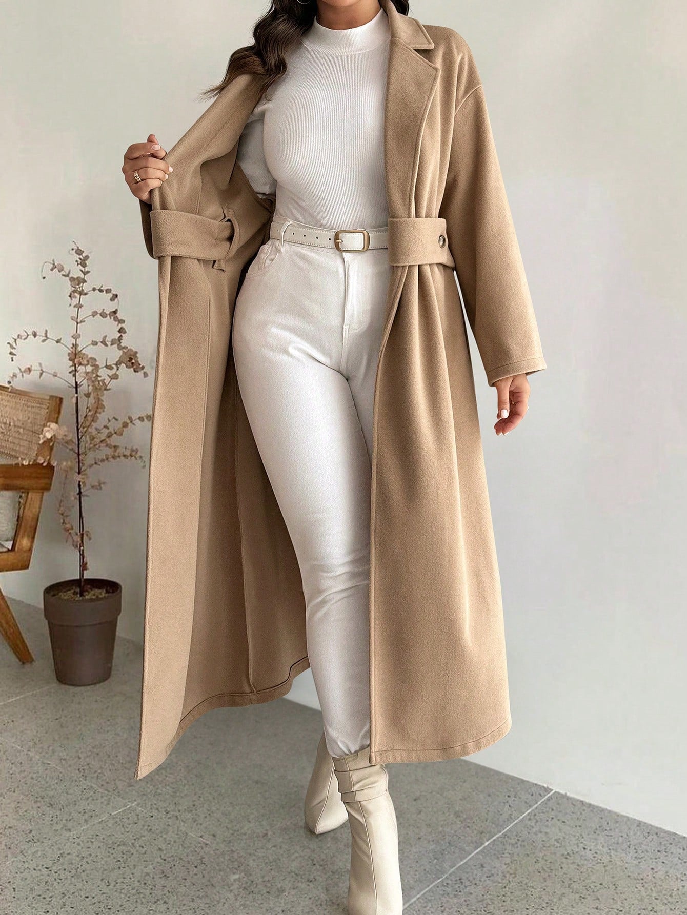 Manteau Beige référence 767 – vue 3