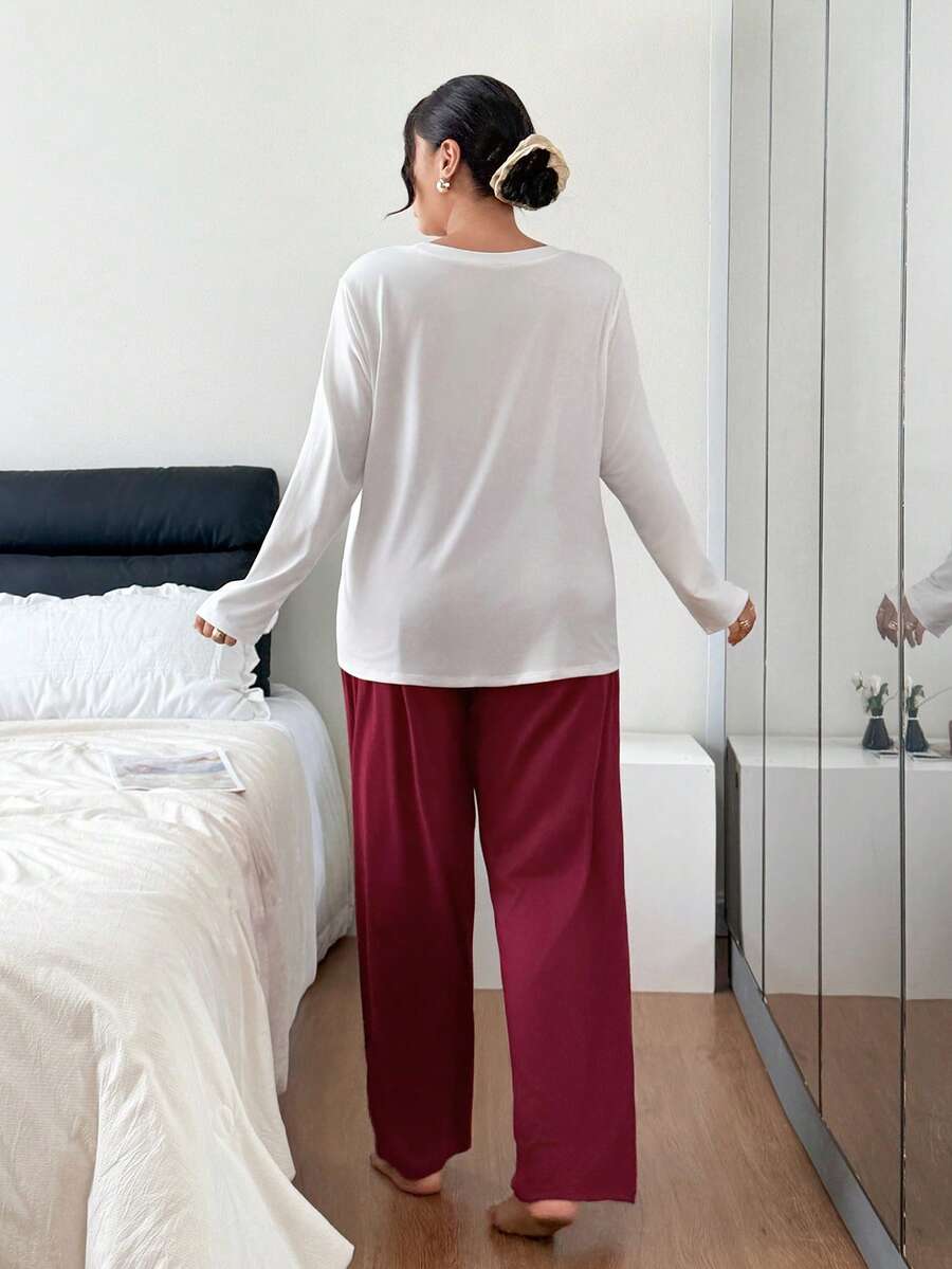 Pyjama Blanc et Rouge – Réf. 1002 – vue produit