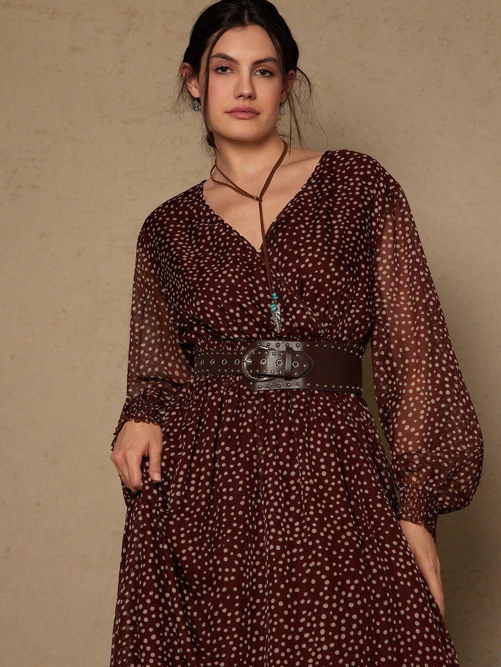 Robe marron référence 1026 – vue 4