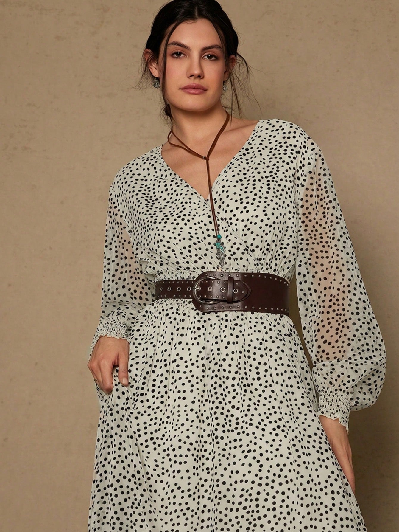 Robe marron référence 1026 – vue 2