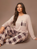 Pyjama Beige a carreaux référence 990 – vue principale