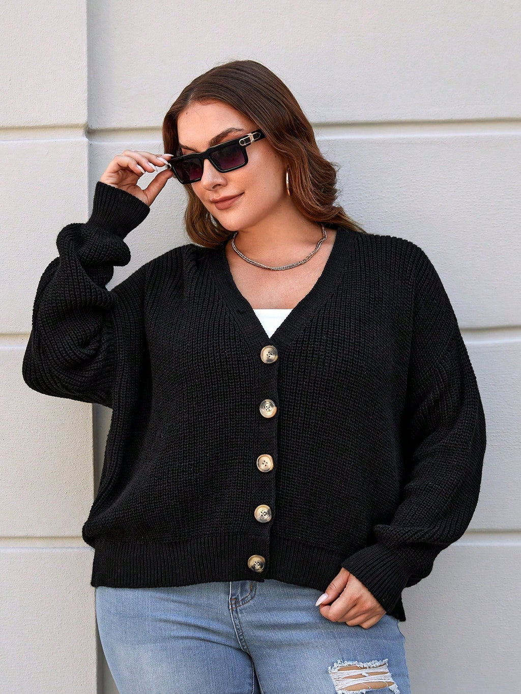 Cardigan noir référence 280 – vue 2
